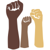 Ilustração de punhos erguidos